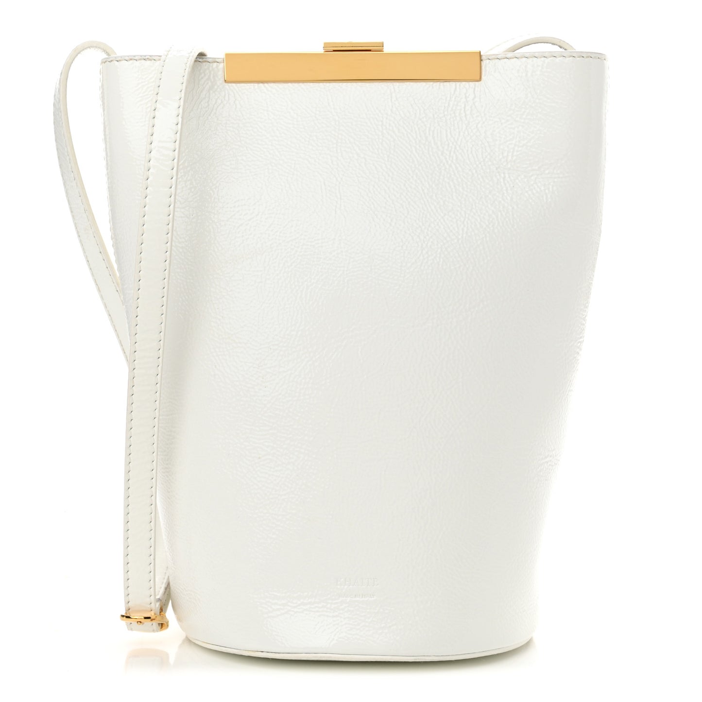 Patent Calfskin Etta Crossbody White