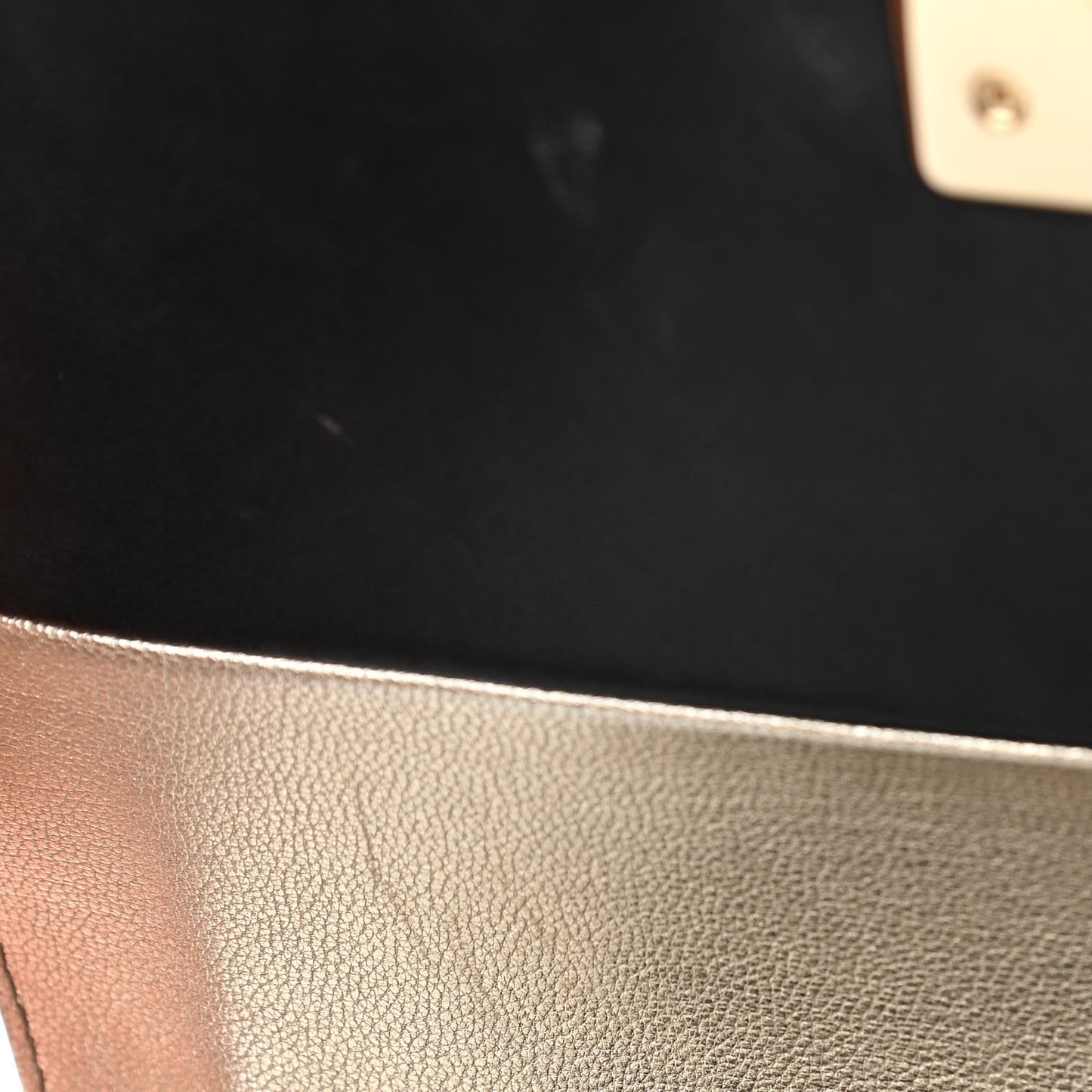 Metallic Goatskin Calfskin Medium Boy Flap Gold Black