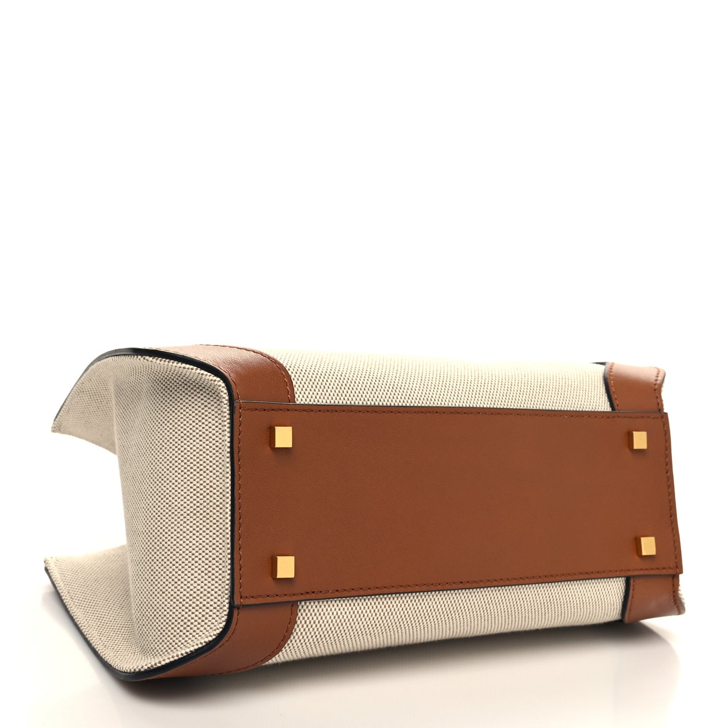 Canvas Calfskin Small Vlogo Signature Handbag Beige Selleria