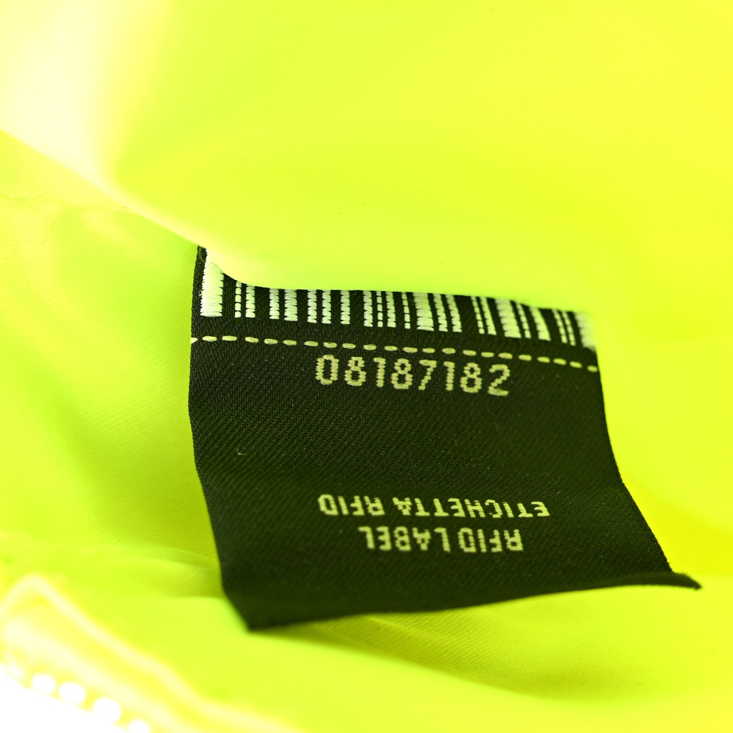 Transparent Paillettes Elaphe Mini Baguette Yellow Fluo Avorio