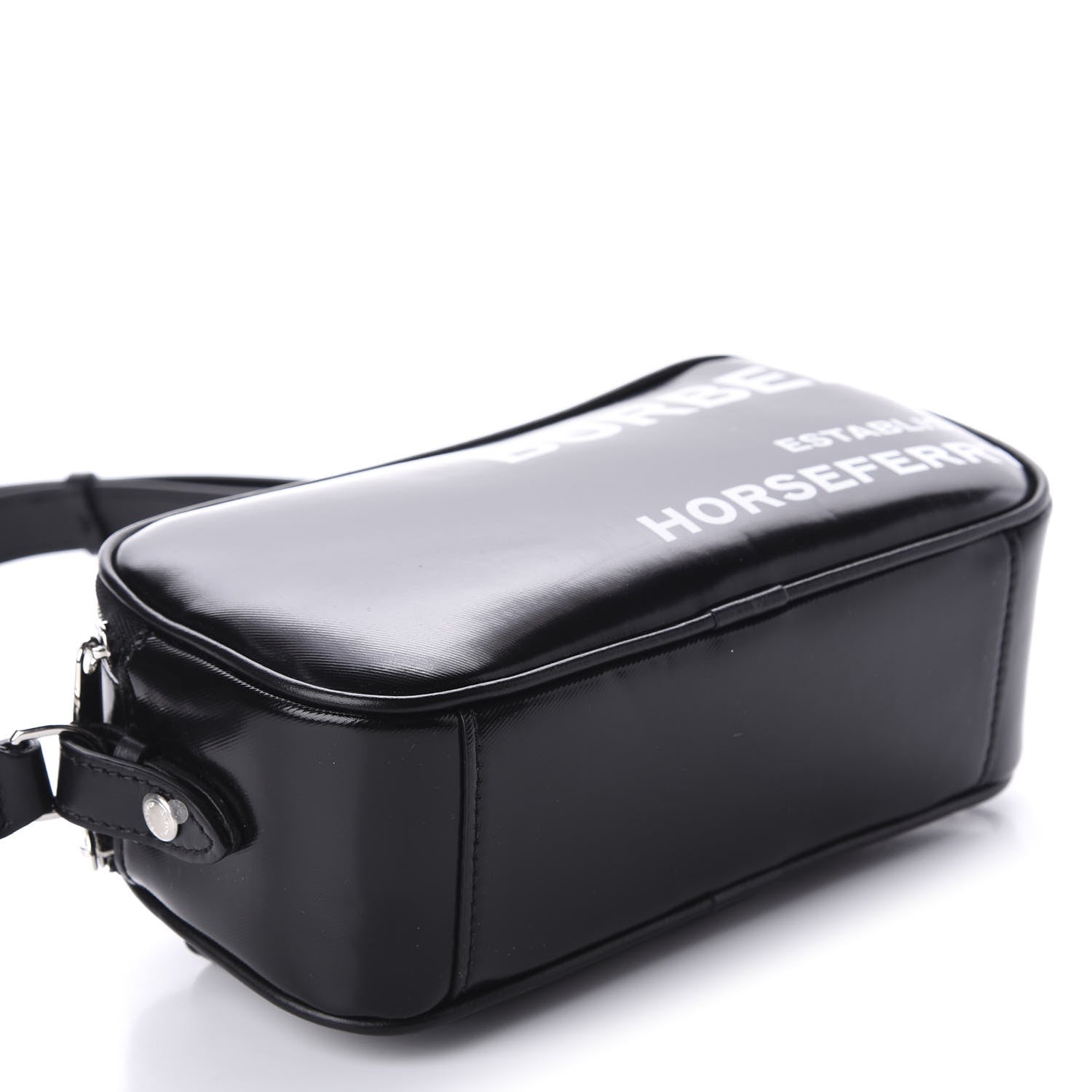 Burberry Coated Canvas Horseferry Print Micro Camera Bag Black 4 of 10