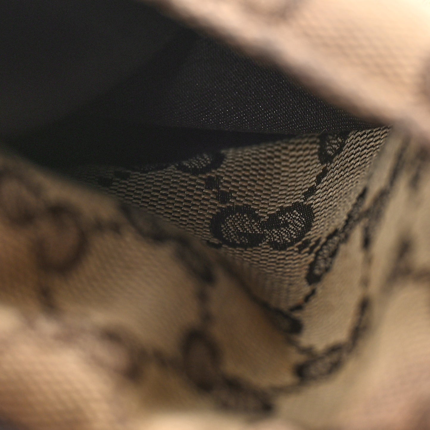 GG Monogram Web Double Pocket Belt Bag Dark Brown