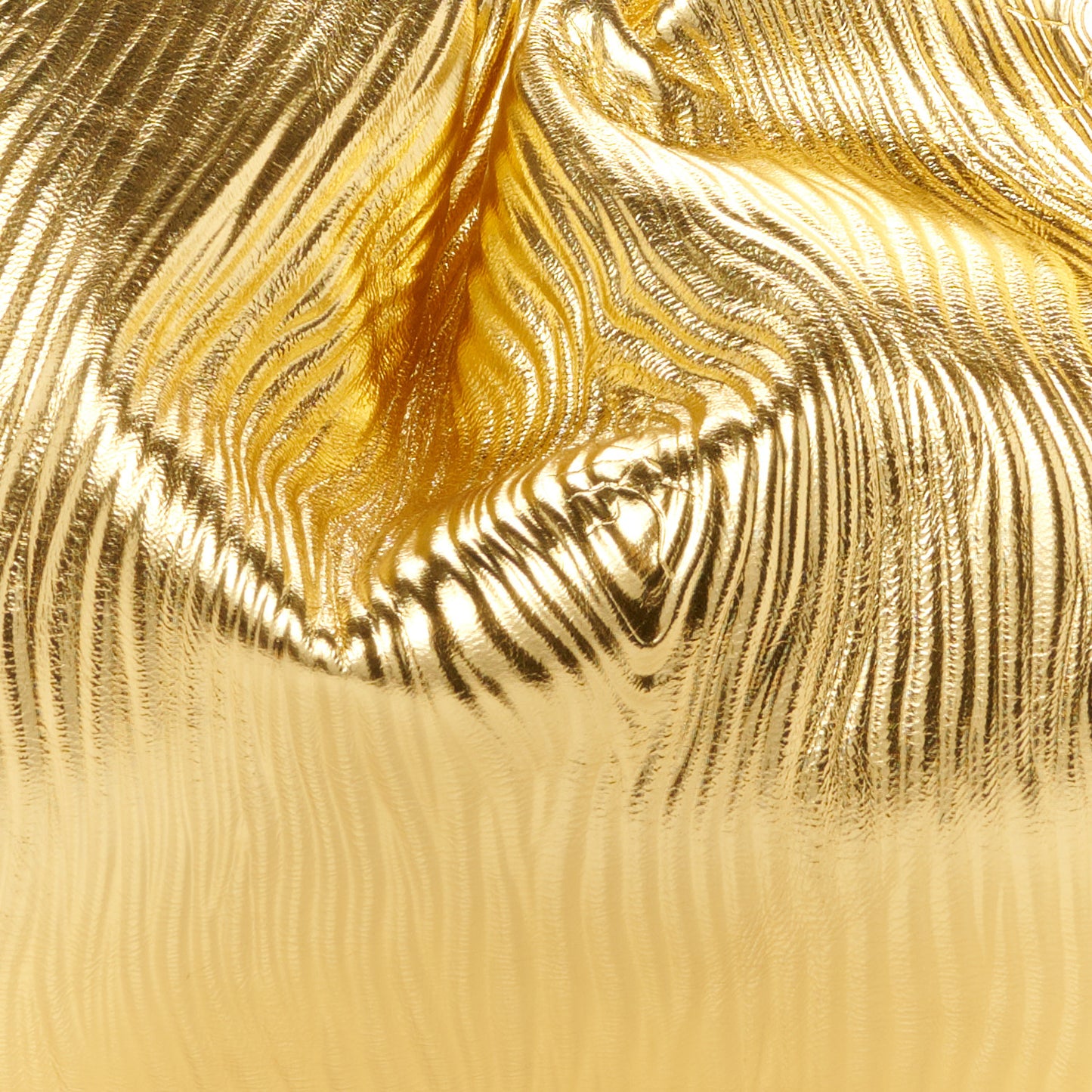 Metallic Bark Calfskin Embossed The Pouch Oversized Clutch Oro