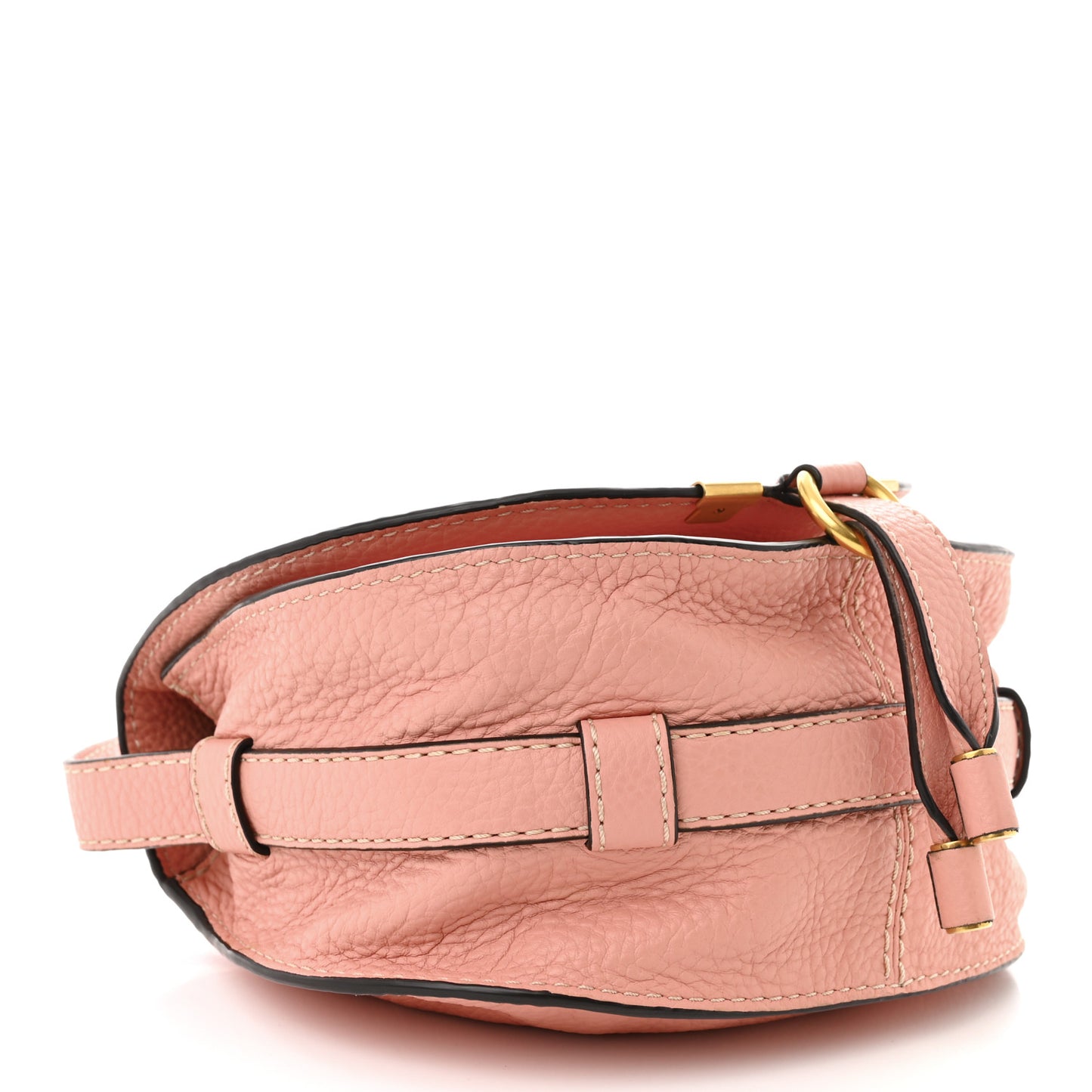 Calfskin Mini Marcie Round Crossbody Bag Fallow Pink