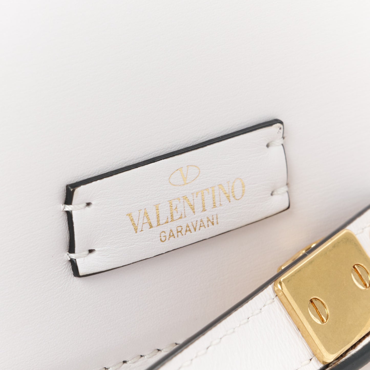 Smooth Calfskin Small VSling Shoulder Bag White