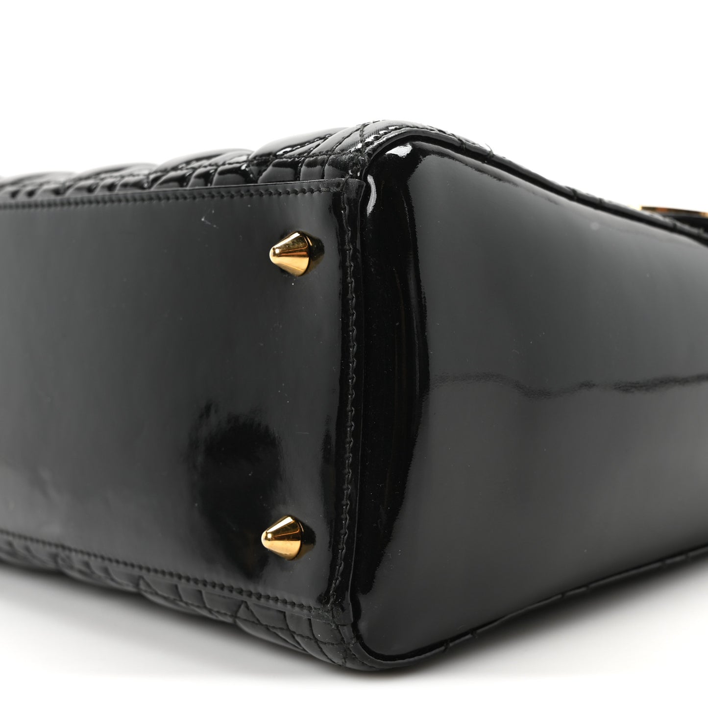 Patent Cannage Medium Lady Dior Black