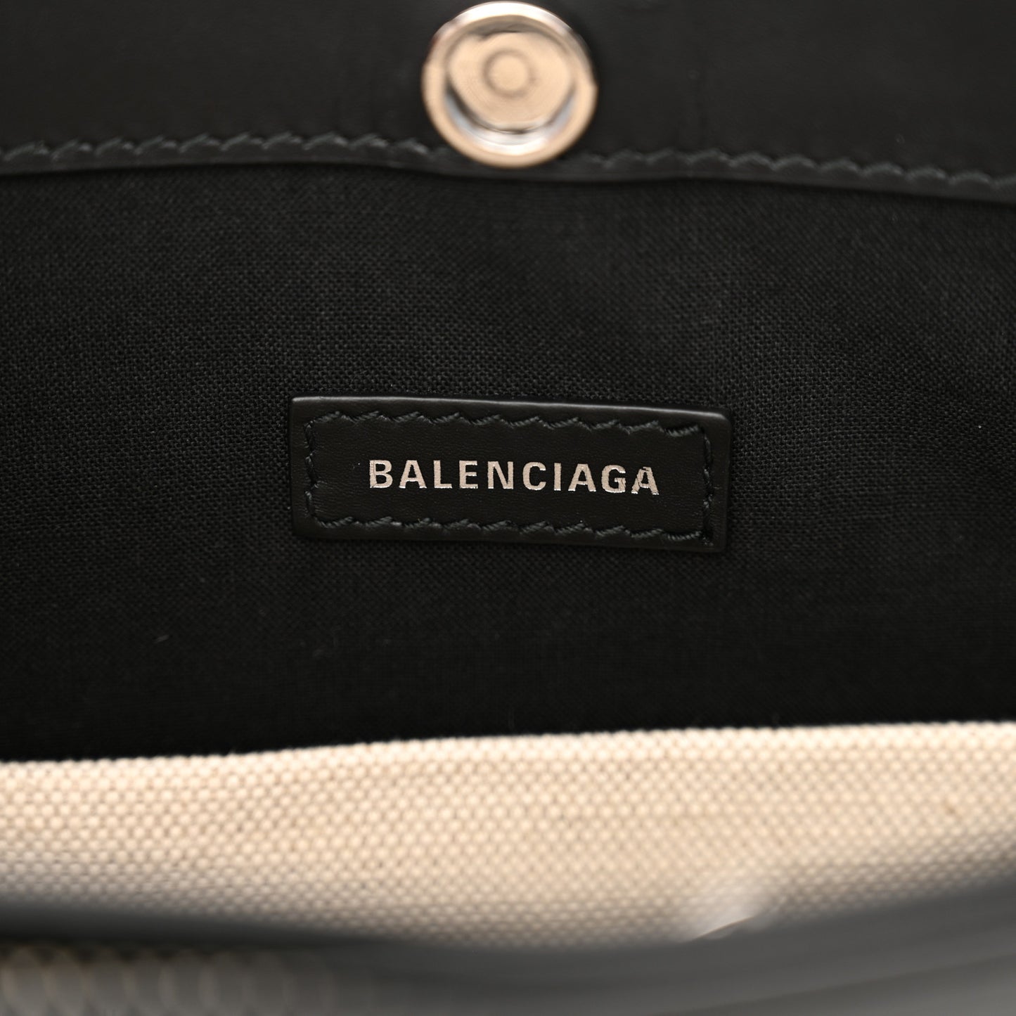 Cotton Canvas Pochette Crossbody Bag Black