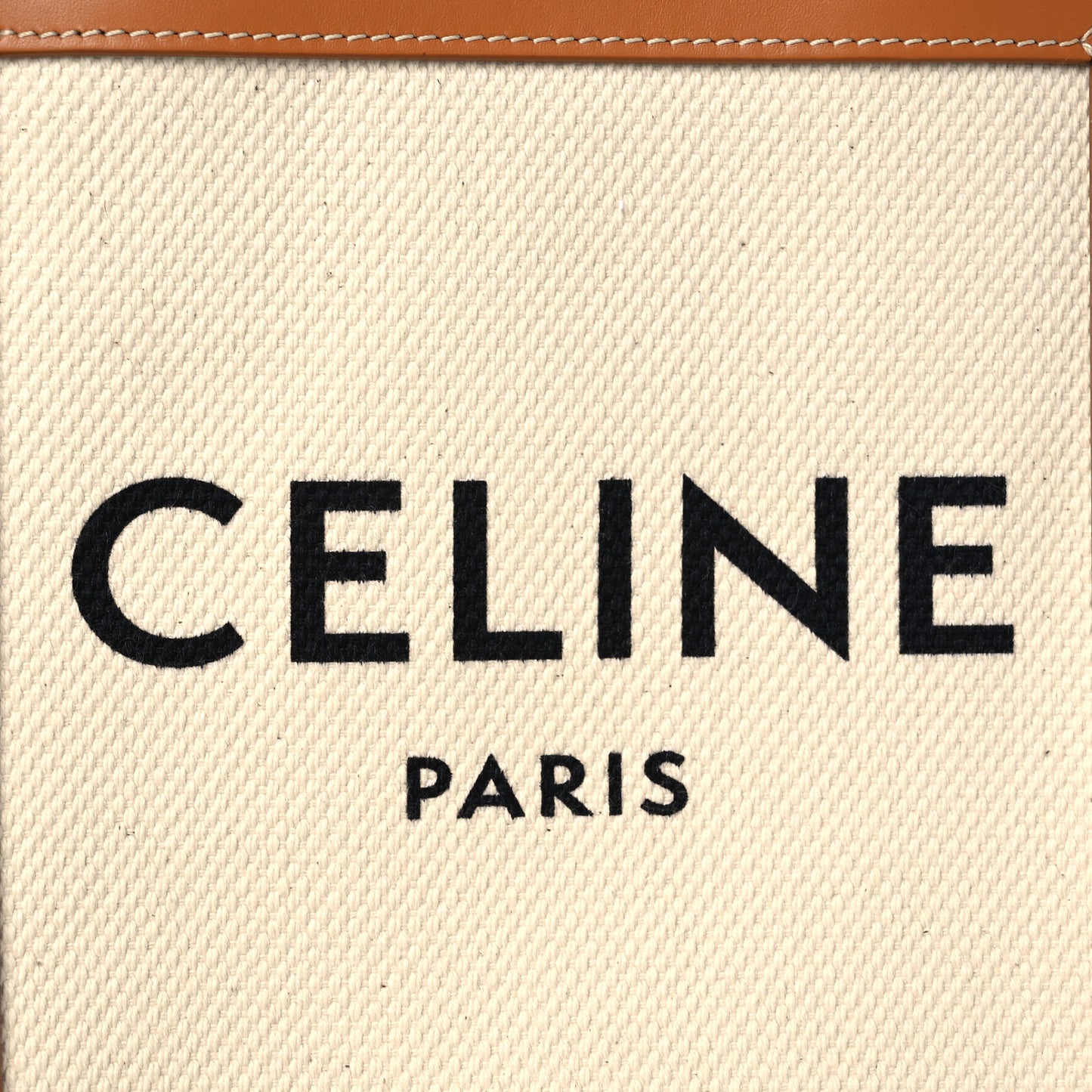 Canvas Calfskin Mini Vertical Cabas Natural Tan