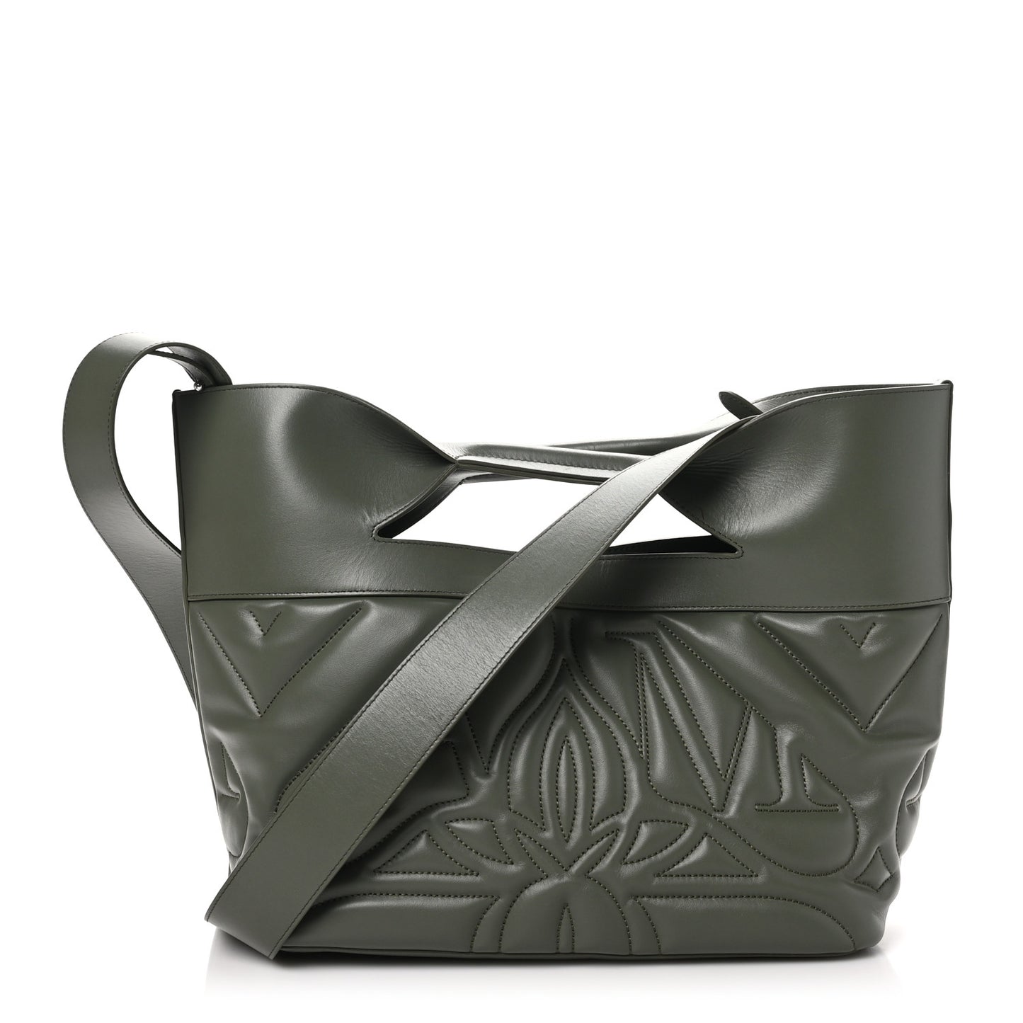 Calfskin Quilted Small The Bow Bag Green
