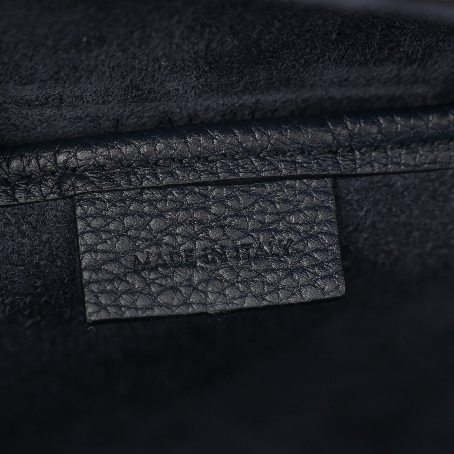 Celine Drummed Calfskin Nano Luggage Navy Blue 6 of 10
