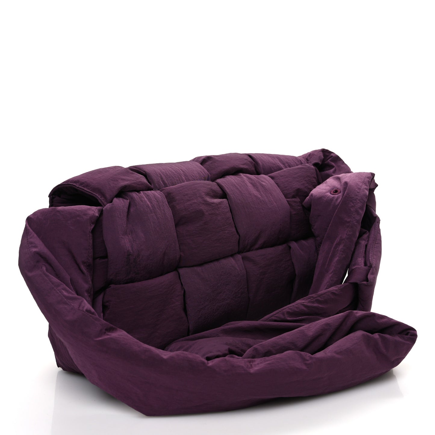 Nylon Intrecciato Padded Tech Cassette Bag Purple