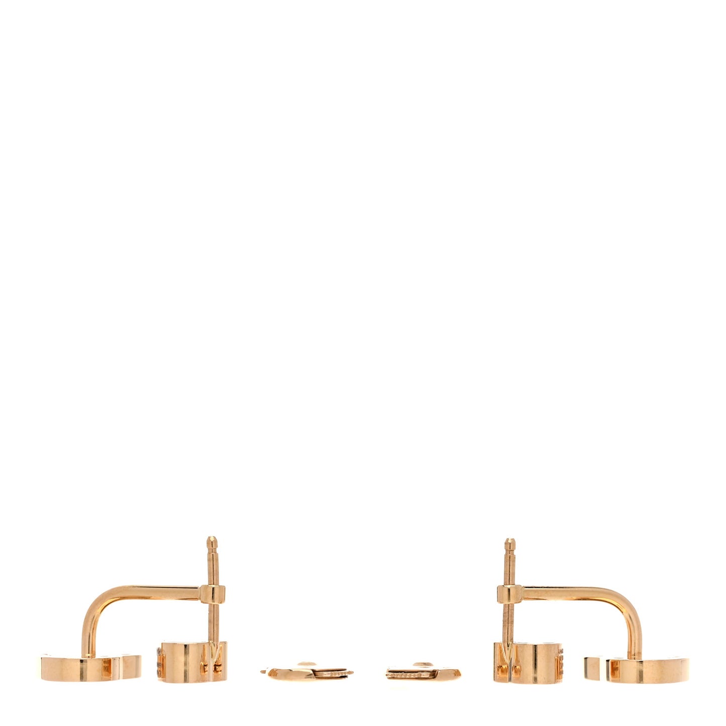 18K Rose Gold Diamond Happy Hearts Earrings Red