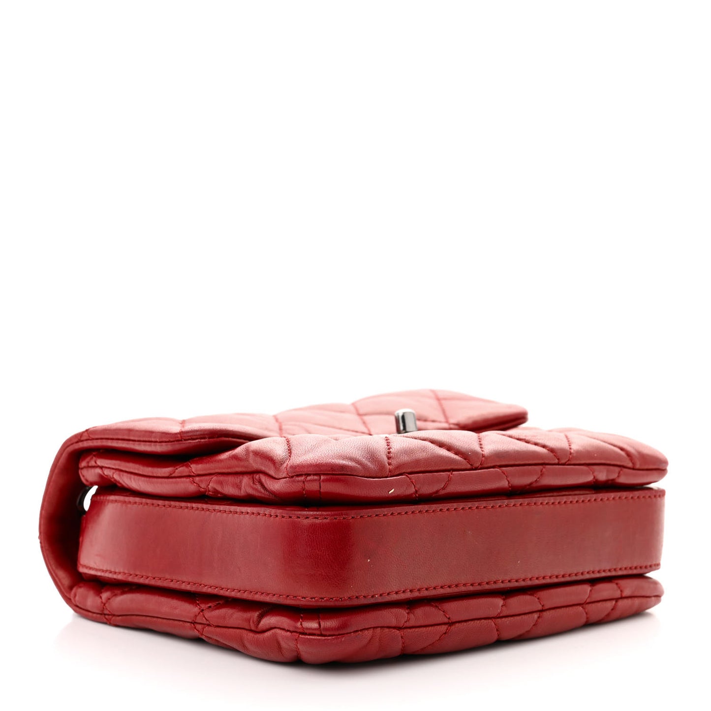 Lambskin Quilted Mini Chanel 3 Flap Red