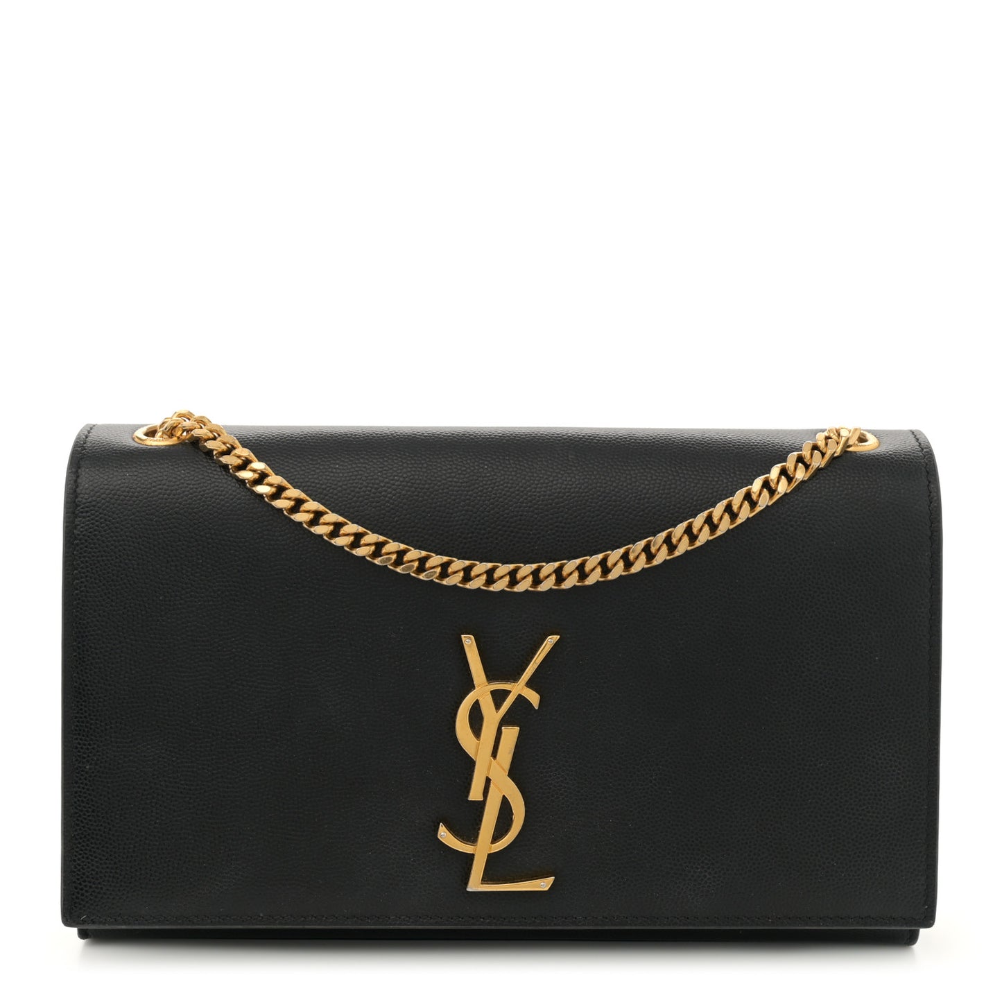 Grain De Poudre Medium Classic Monogram Kate Satchel Black