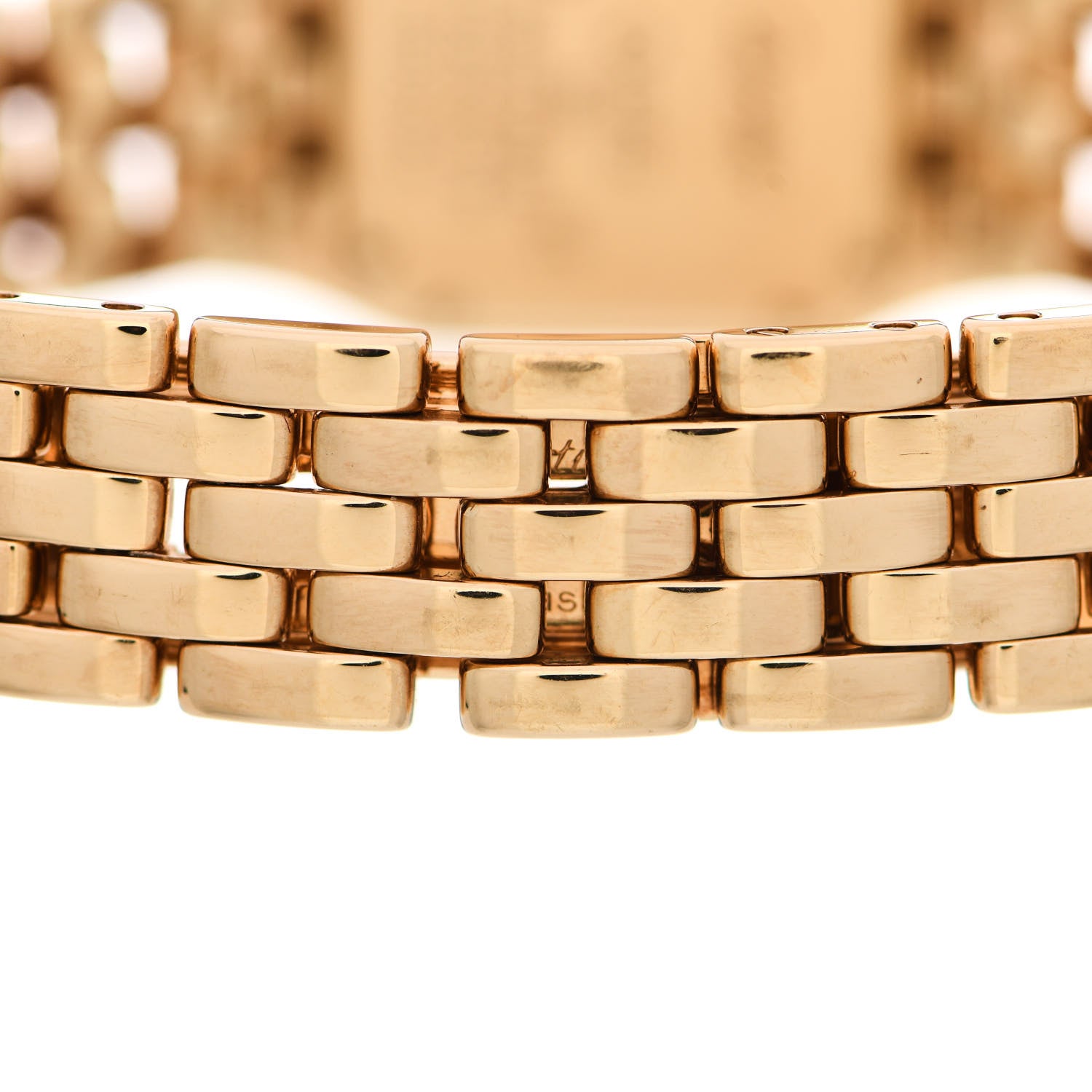 Cartier 18K Yellow Gold Diamond Pave 22mm Panthere Quartz Watch 5 of 5