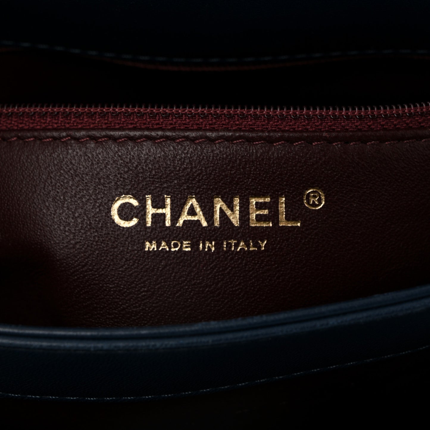 Lambskin Quilted Medium Trendy CC Flap Navy Blue