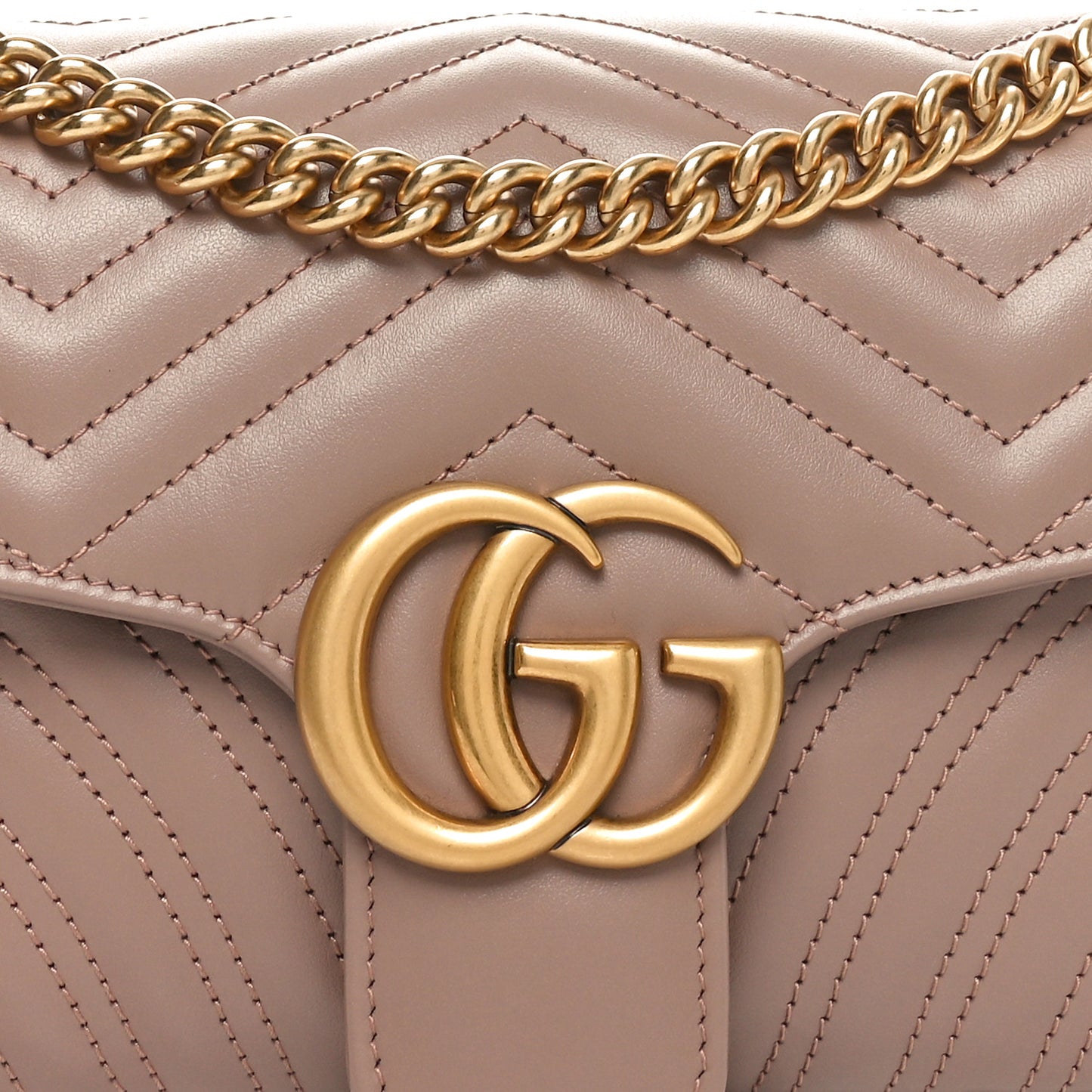 Calfskin Matelasse Small GG Marmont Shoulder Bag Porcelain Rose