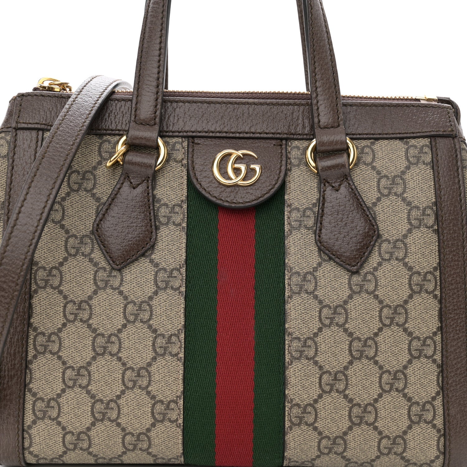 Gucci GG Supreme Monogram Small Ophidia Tote Bag Brown 8 of 12