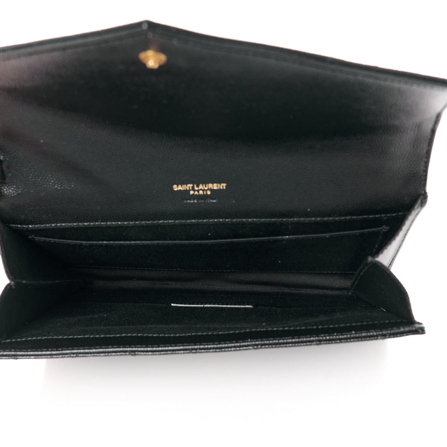 Grain De Poudre Textured Mixed Matelasse Triquilt Monogram Clutch Black