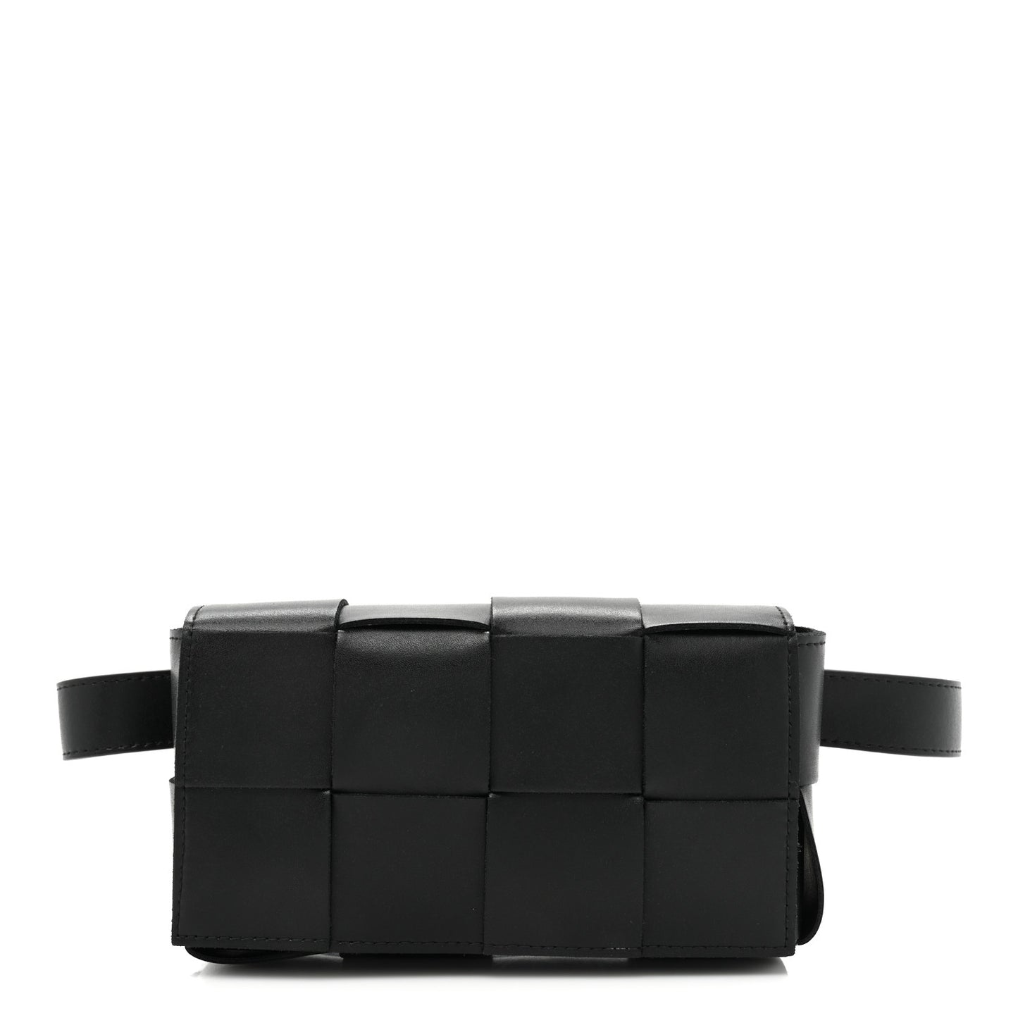 Nappa Maxi Intreccio The Belt Cassette Bag Black