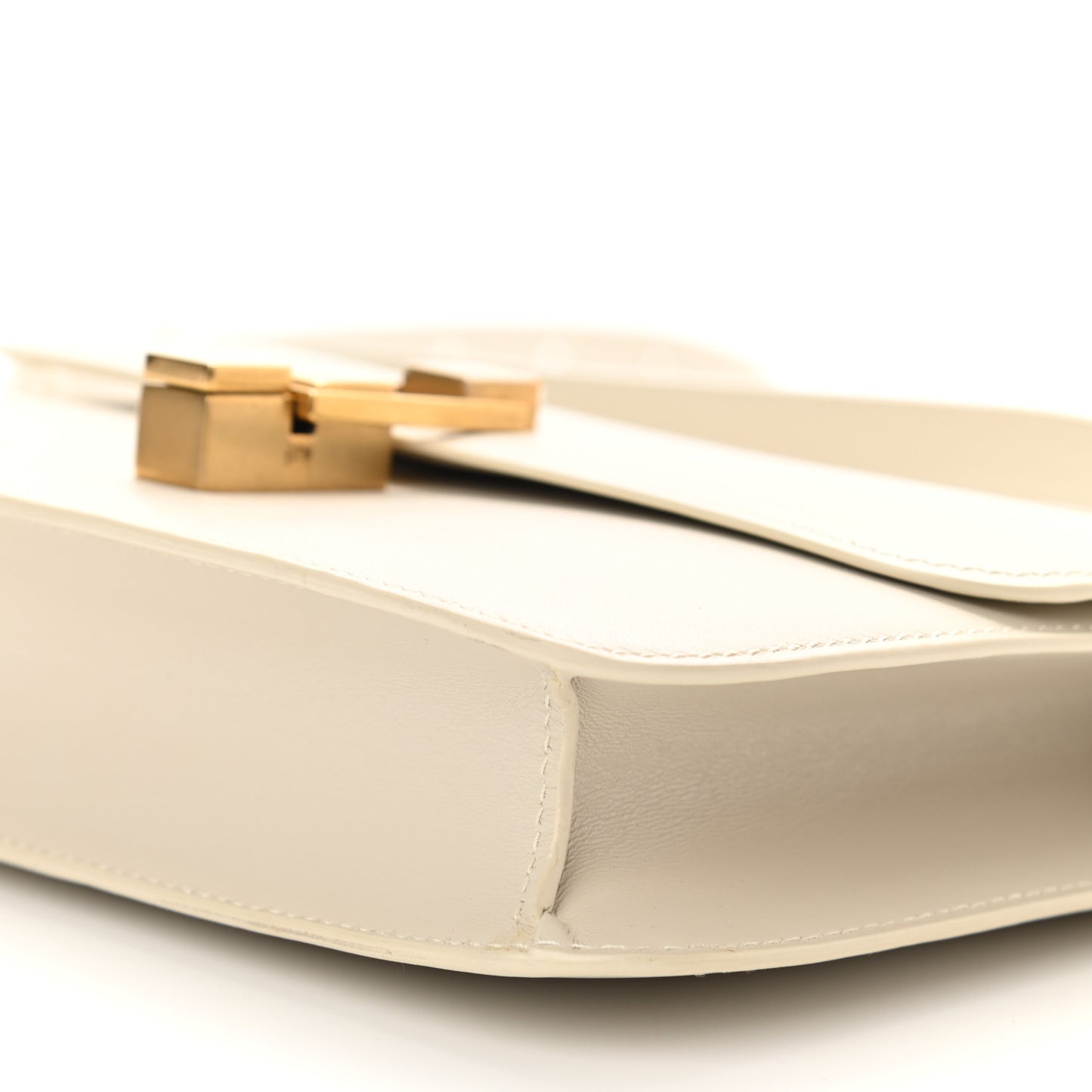 Smooth Calfskin Carre Satchel Crema Soft