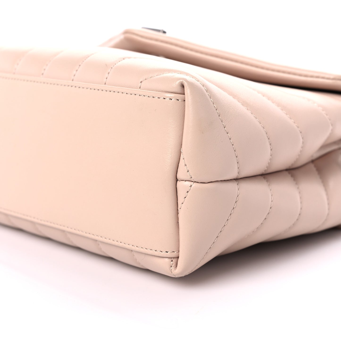 Calfskin Y Quilted Monogram Small Loulou Chain Satchel Rose Antic