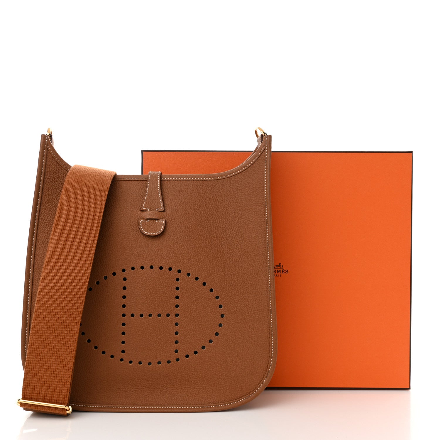 Hermes Taurillon Clemence Evelyne III PM Gold 11 of 11