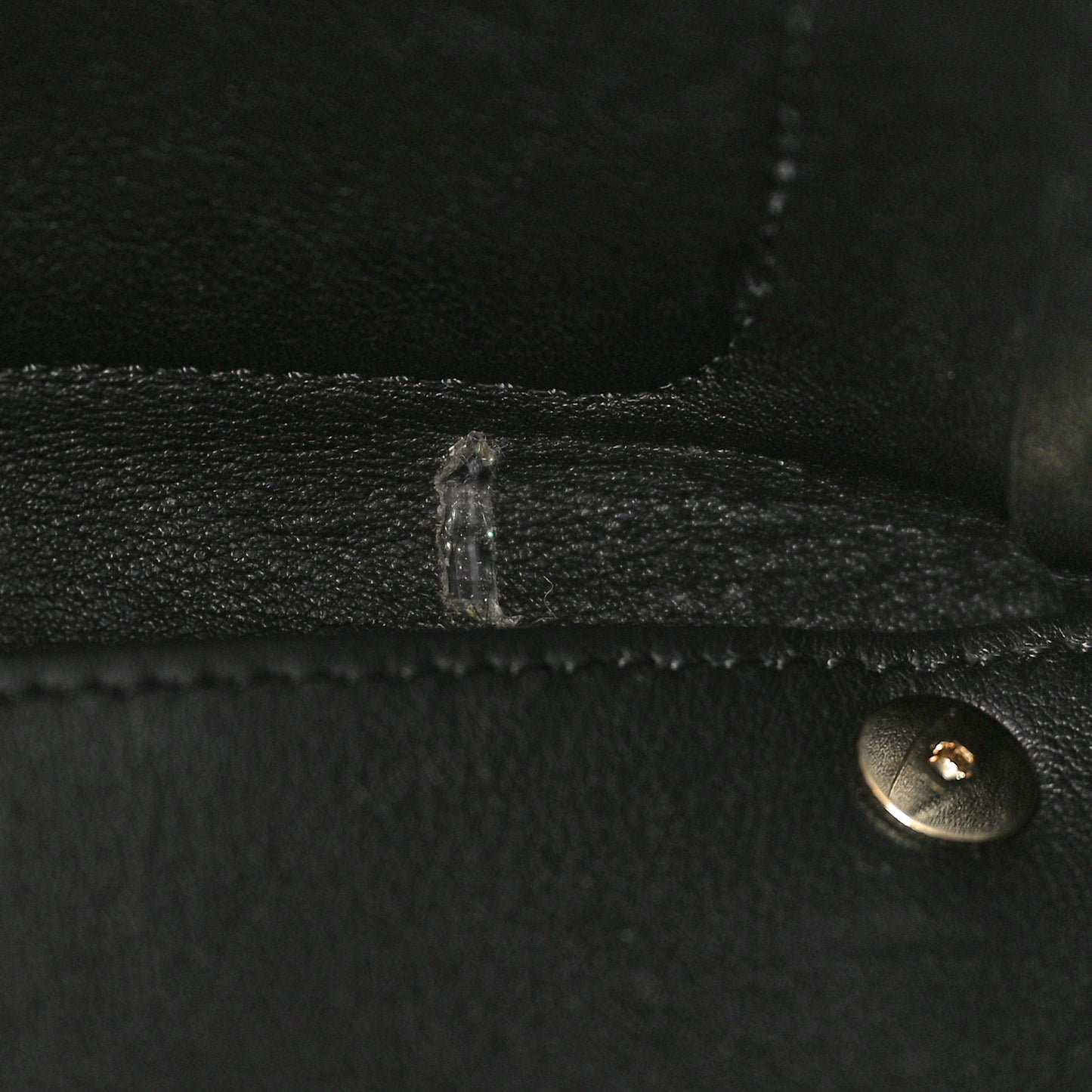 Lambskin Stitched Essential Shopping Tote Black