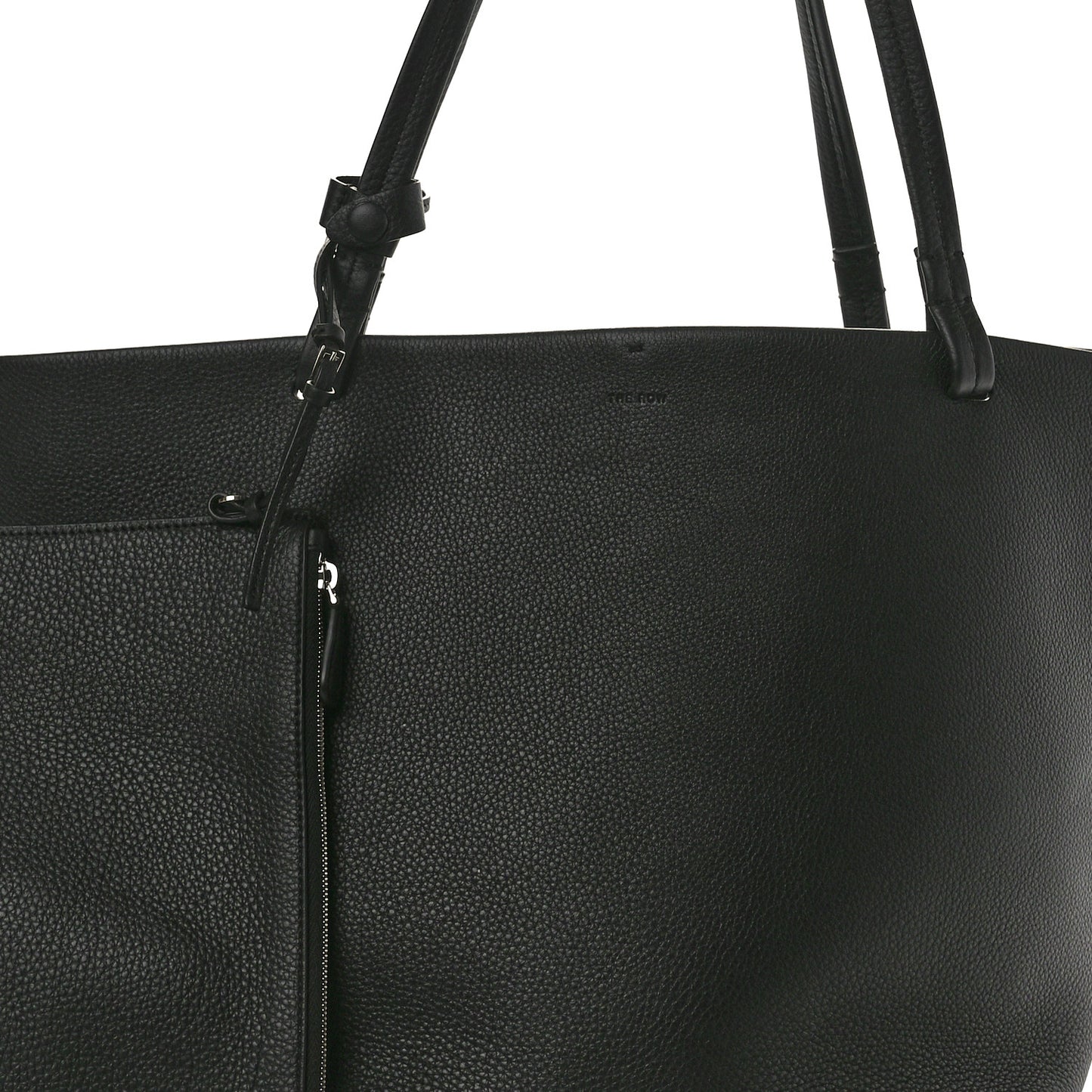 Grained Calfskin Park Tote Three Black