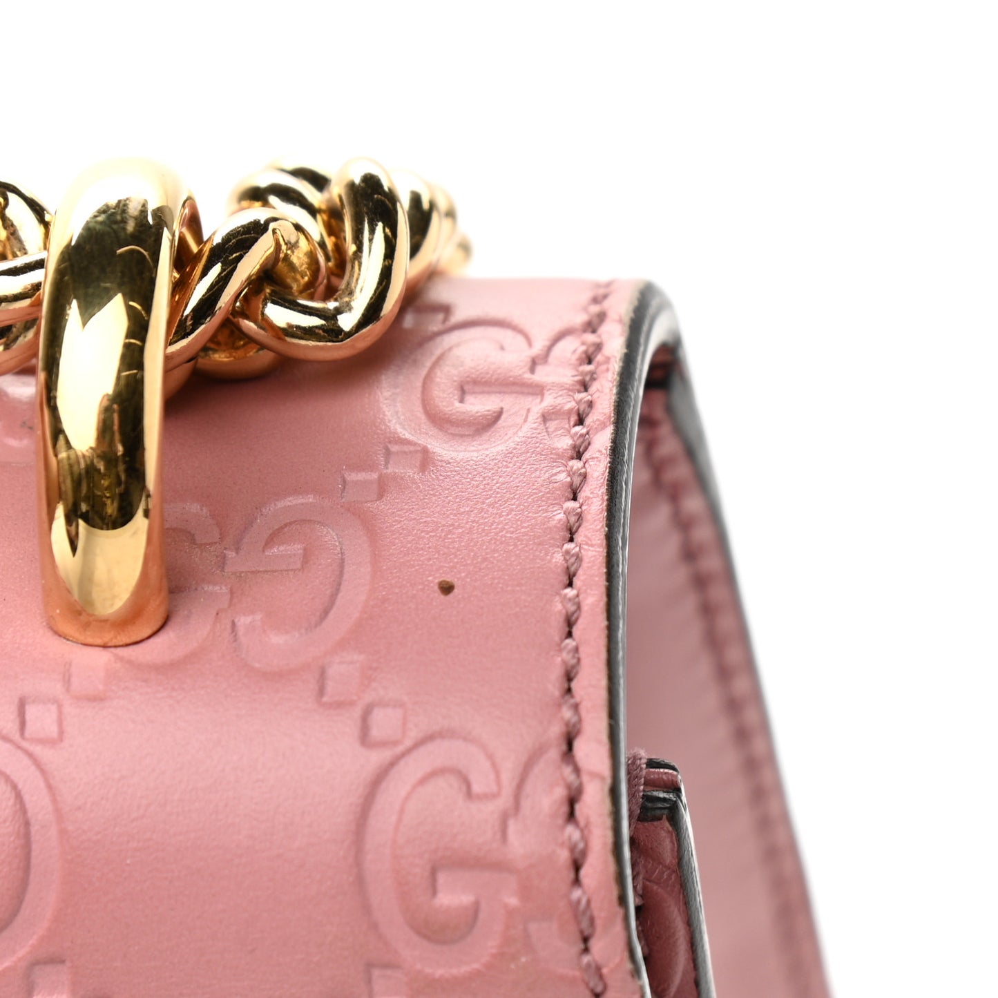 Guccissima Signature Medium Padlock Shoulder Bag Rose Baby Candy
