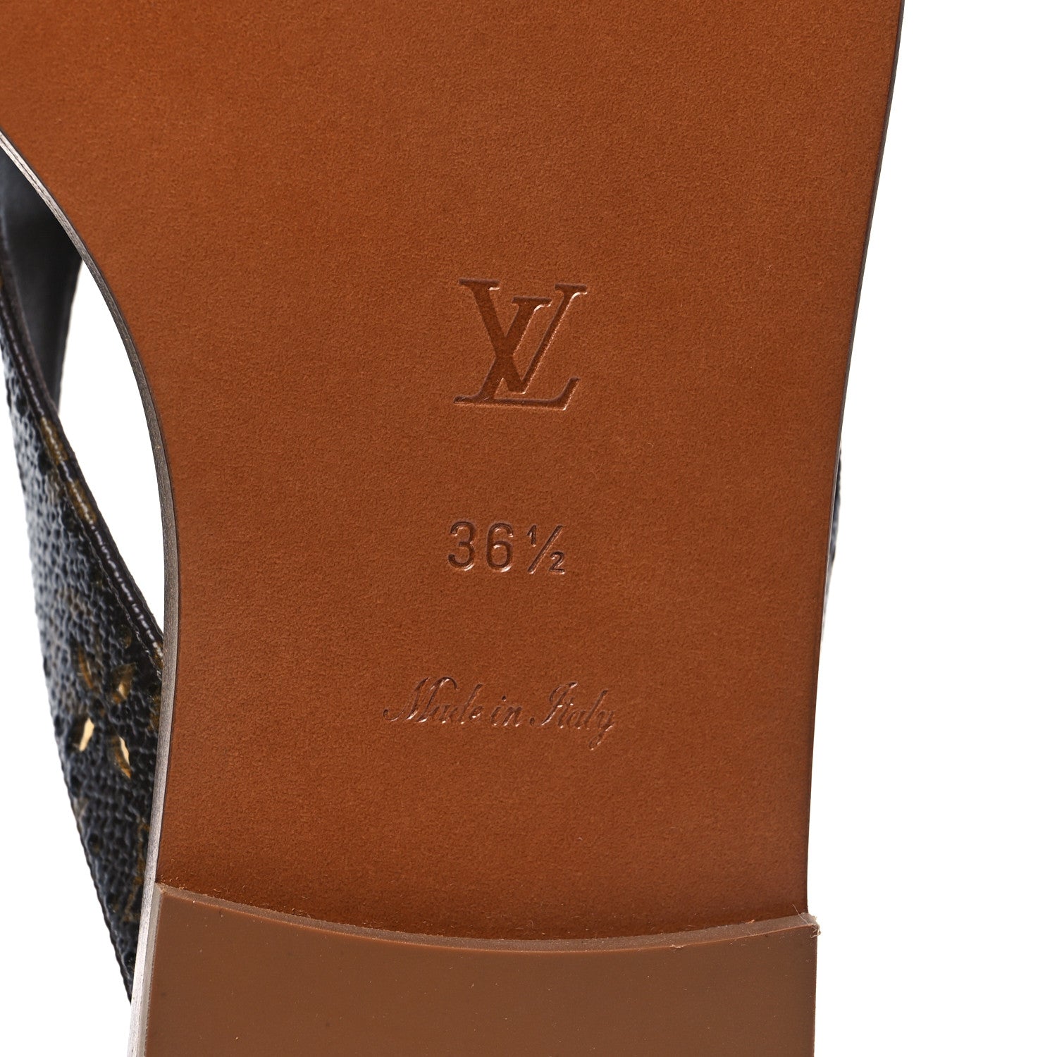 Louis Vuitton Monogram Sunny Flat Thong Sandals 36.5 Brown 6 of 8