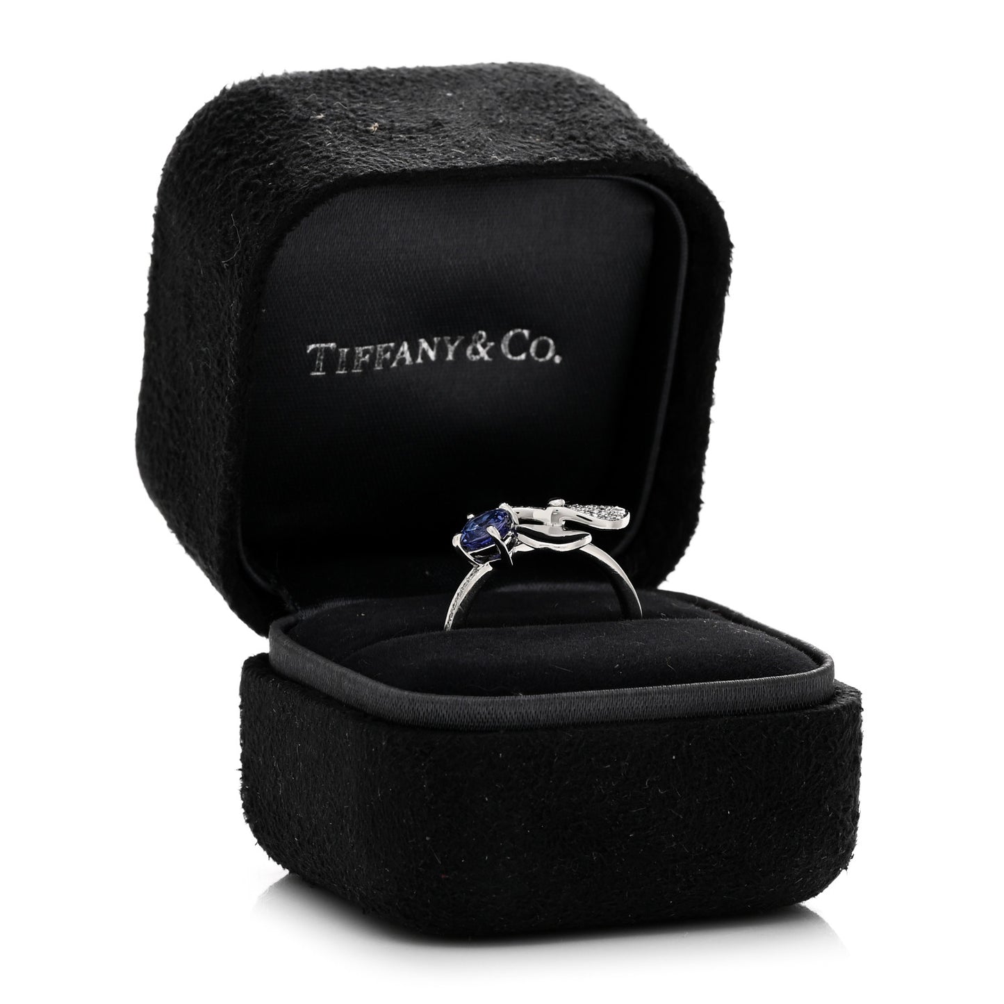 Platinum Diamond Tanzanite Paper Flowers Ring 52 6