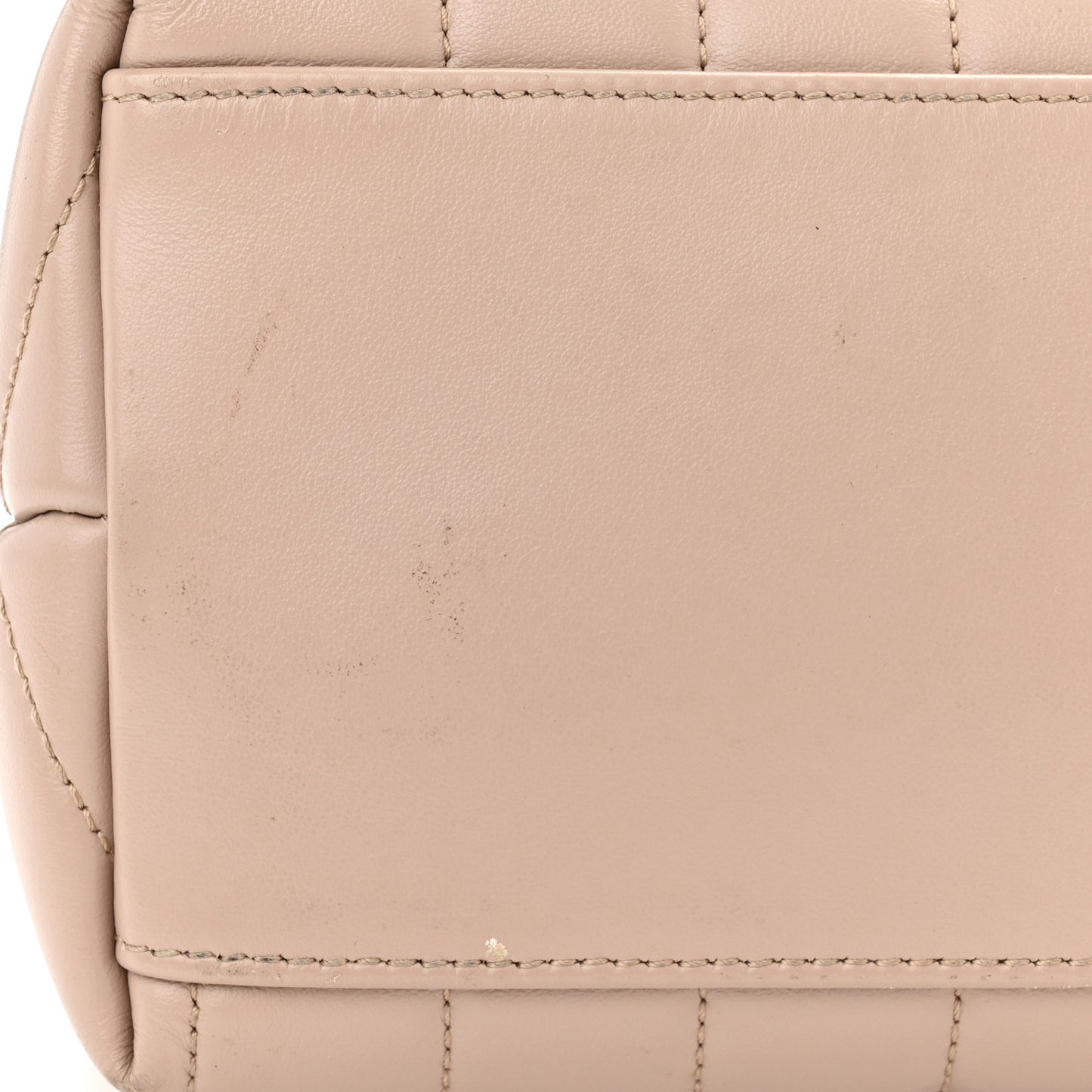 Calfskin Y Quilted Monogram Medium Loulou Chain Satchel Light Natural