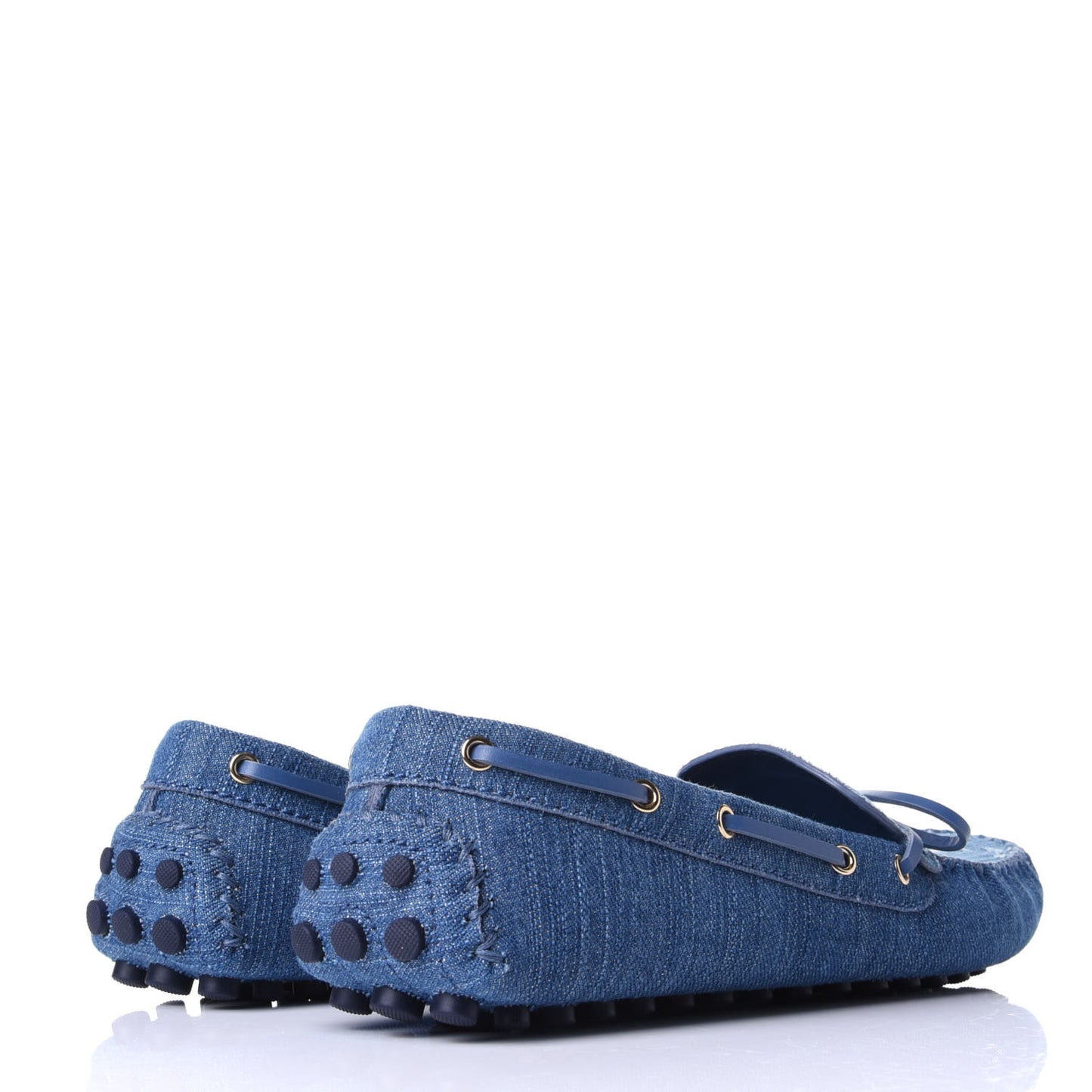 Monogram Denim Gloria Loafers 39.5 Blue