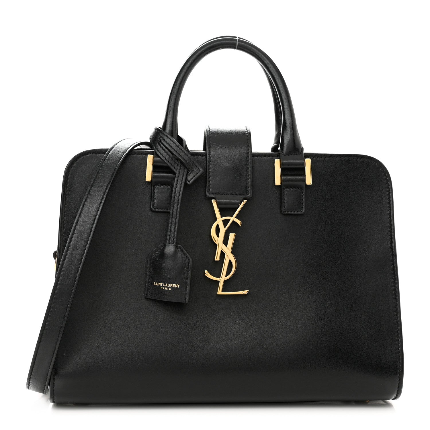 Saint Laurent ベイビーカバス　バッグ Saint Laurent Calfskin Monogram Baby Cabas Black 1224330