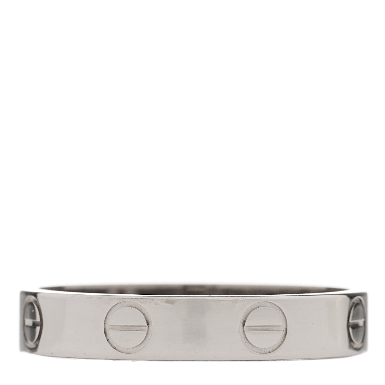 Cartier 18K White Gold 3.5mm LOVE Wedding Band Ring 55 7.25 3 of 4