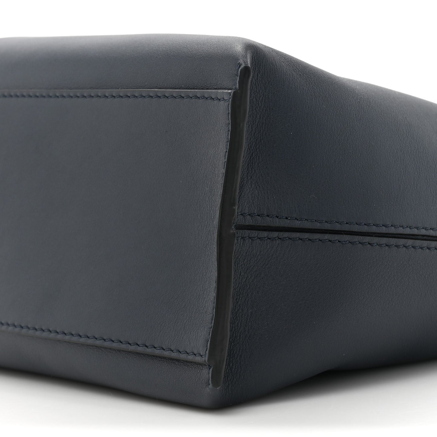 Supple Smooth Calfskin Jacquard Small Cubi Crossbody Bag Deep Navy