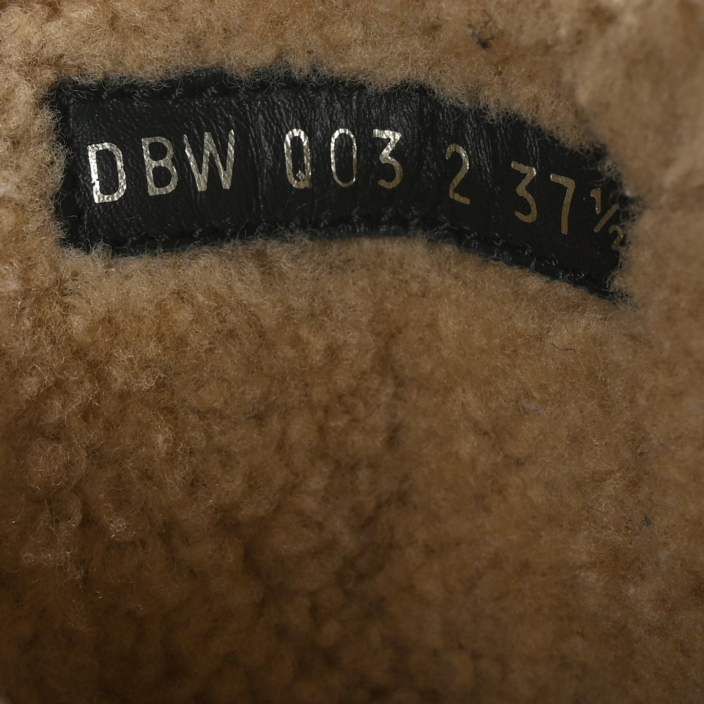 Calfskin Shearling Womens VLOGO 35mm Combat Boots 37.5 Black
