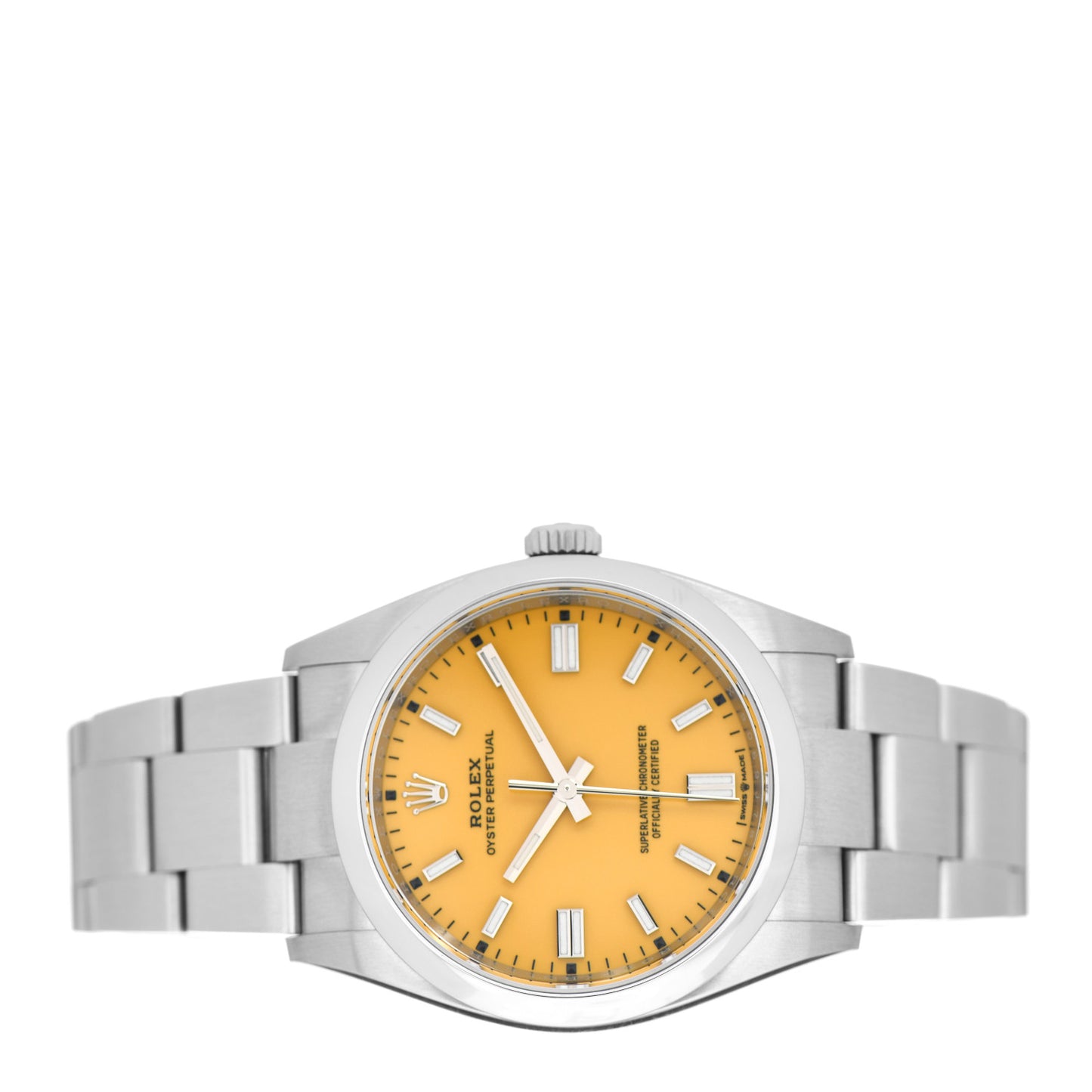 Stainless Steel 36mm Oyster Perpetual Watch Yellow 126000