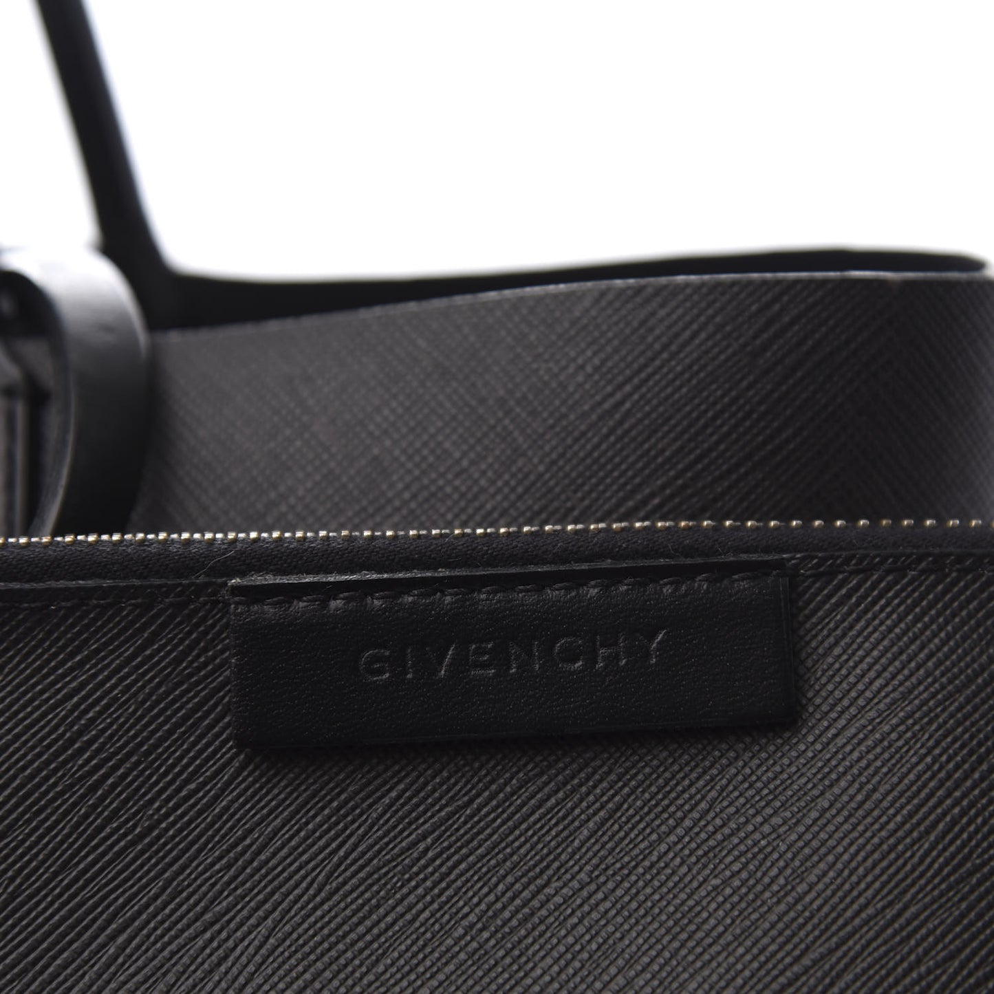 Textured Coated Canvas Rottweiler Print Medium Antigona Tote Black