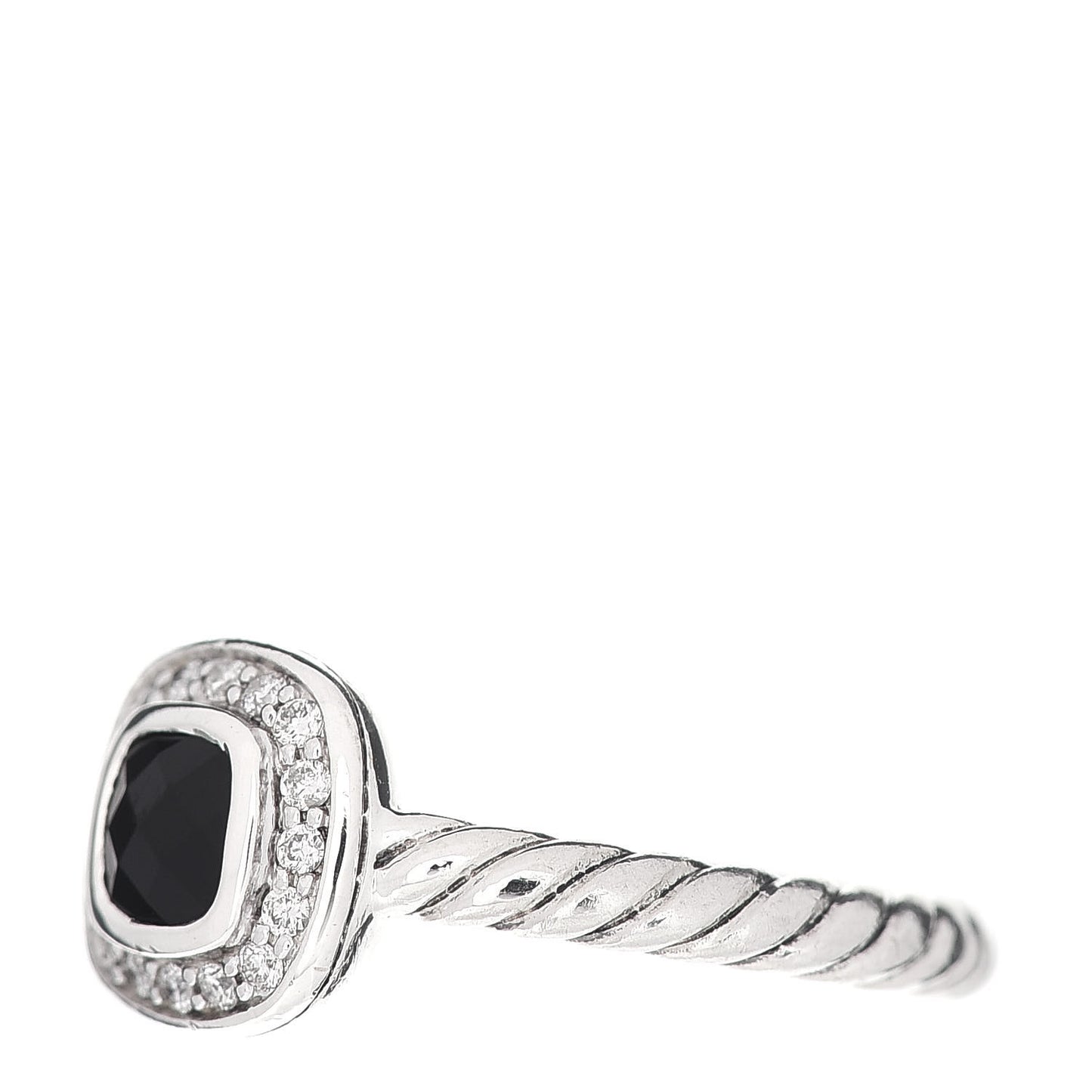 Sterling Silver Diamond Black Onyx 4mm Albion Kids Ring 41 2