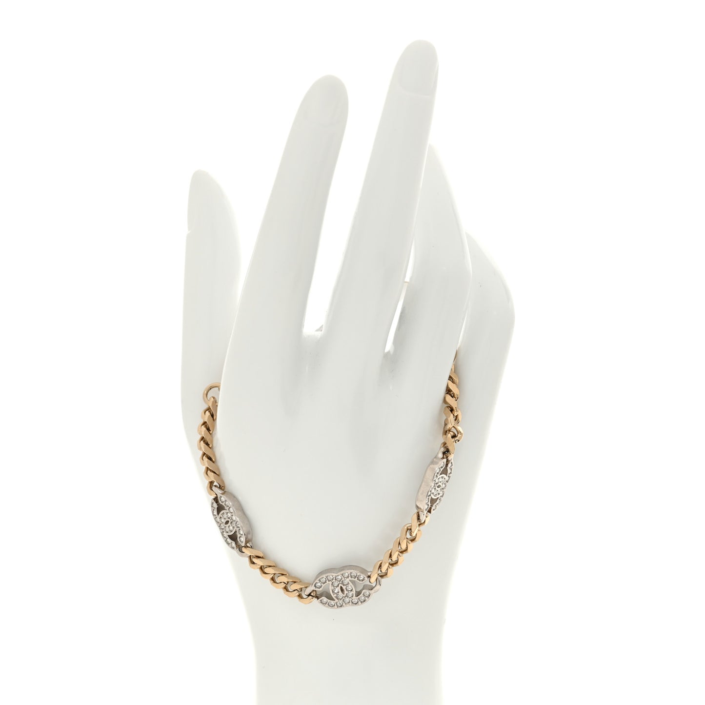 Crystal CC Chain Bracelet Gold Silver