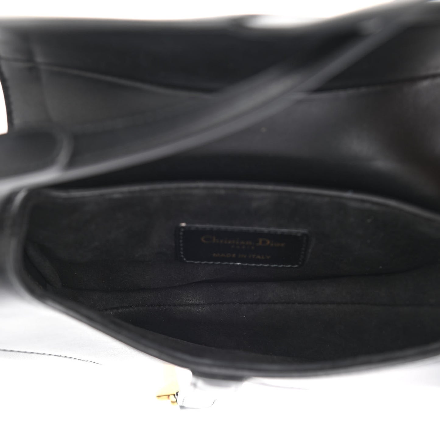 Calfskin Mini Saddle Bag Black