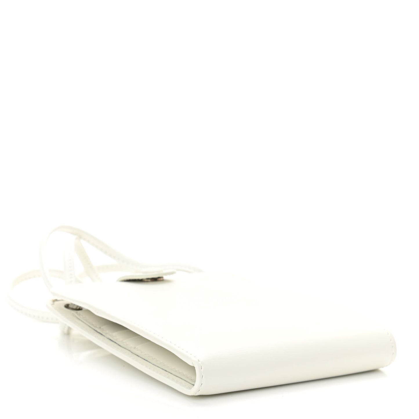 Calfskin Card Holder Crossbody Bag White