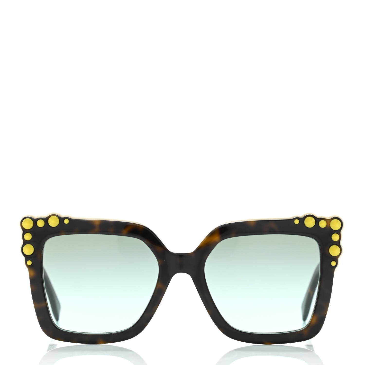 Fendi Studded Can Eye Sunglasses FF 0260/S Havana White 2 of 7