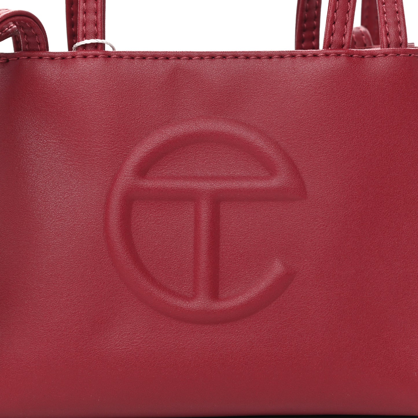 Vegan Leather Small Shopping Bag Oxblood
