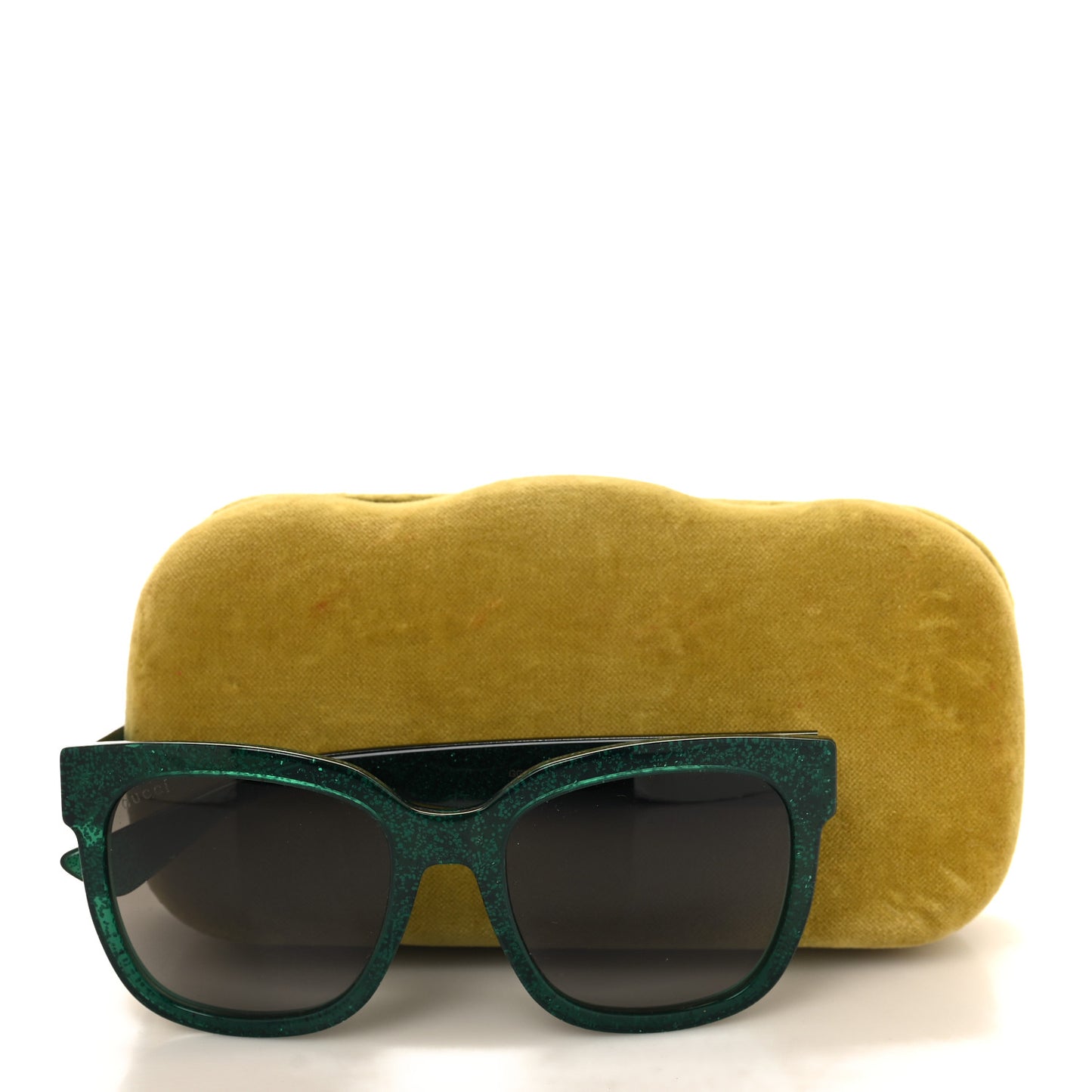 Acetate Square GG0034S Sunglasses Green