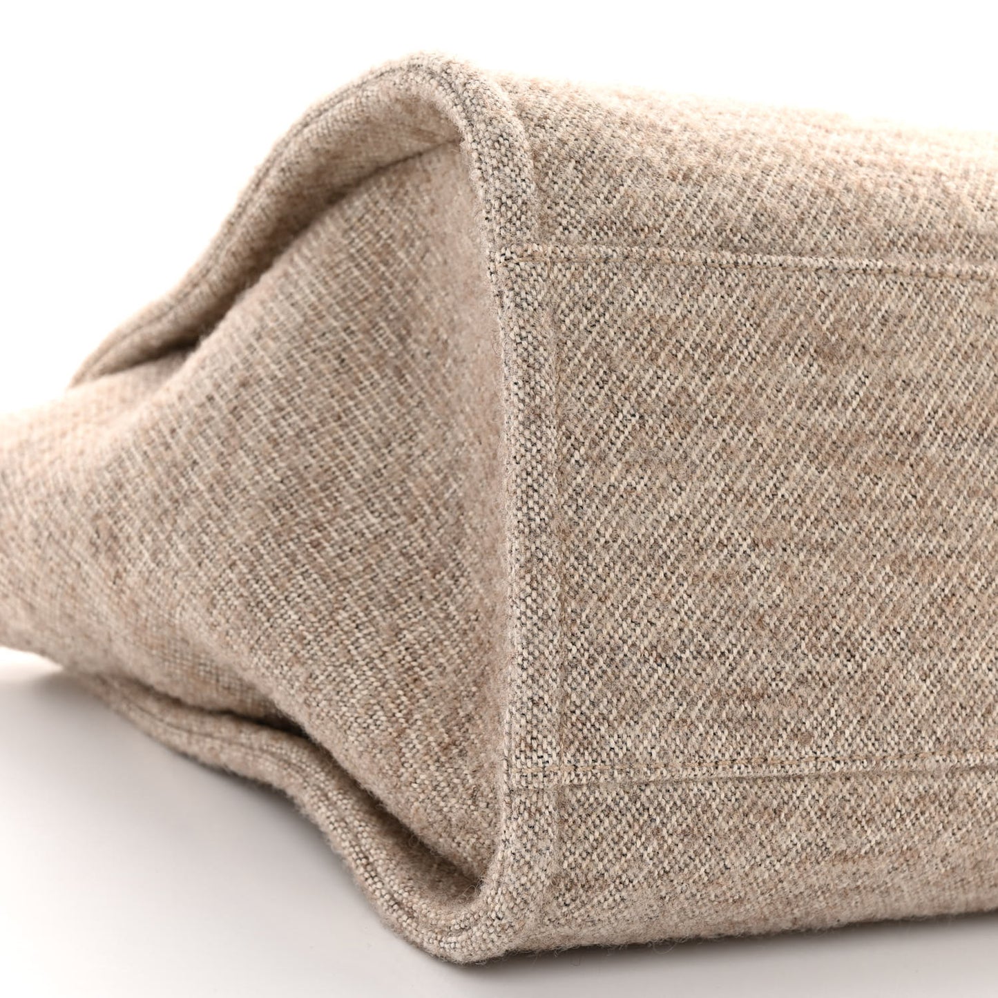 Mixed Fibers Calfskin Medium Deauville Tote Light Grey