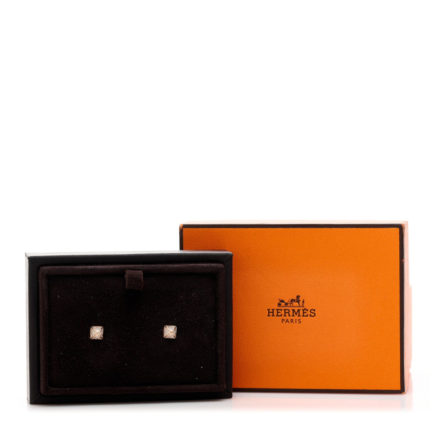 18K Rose Gold Diamond Clou d'H Stud Earrings