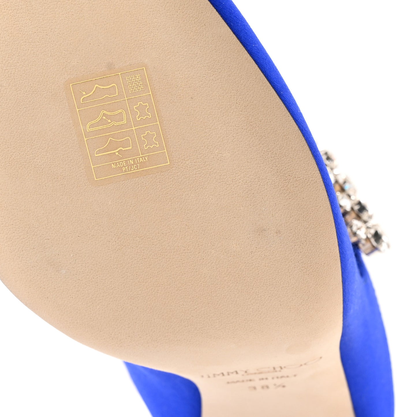Satin Crystal Bing 100 Pumps 38.5 Ultraviolet